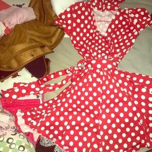 Adorable red and white 50’s retro dress